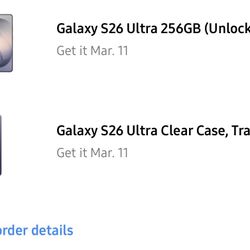 Galaxy S26 Ultra Unlocked Online Exclusive Silver Shadow with Clear Case!