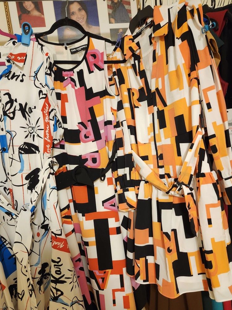 NEW ORIGINAL FASHION DRESSES KARLA LAGERFELD AND LAUREN RALPH SIZE 6-8-10 $35 EACH 