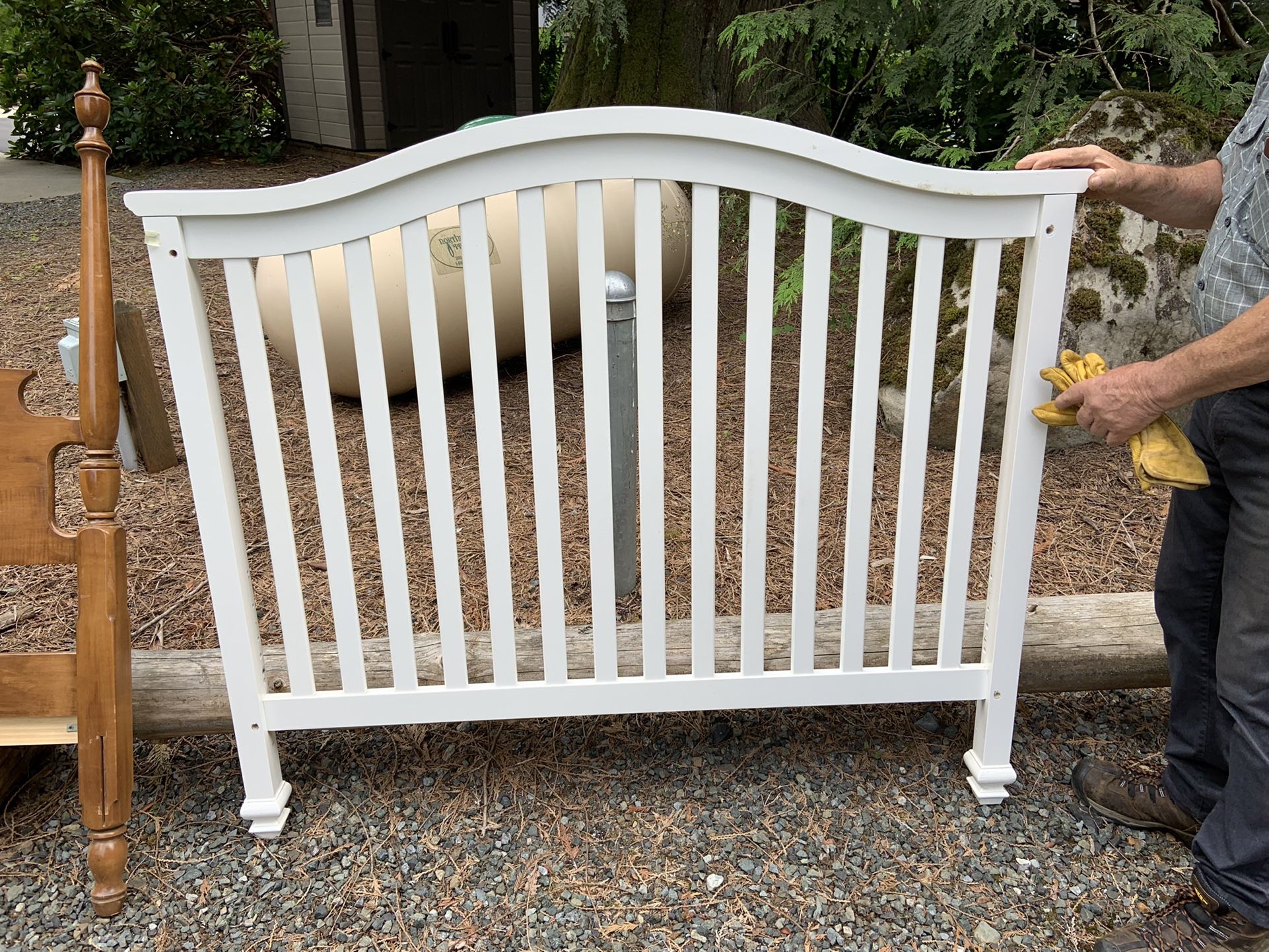 White Headboard For Double Full Bed