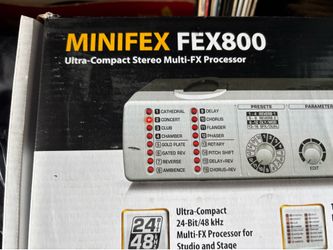 Behringer FEX800 Mini Digital Multi FX Processor with Adapter and Box Tested working!