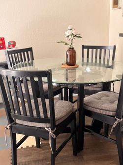Glass Dining Table Set