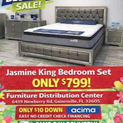 JASMINE KING BEDROOM SET ONLY $799! 