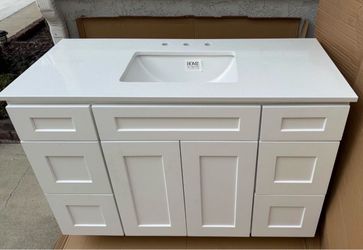 48βsolid wood bathroom vanity