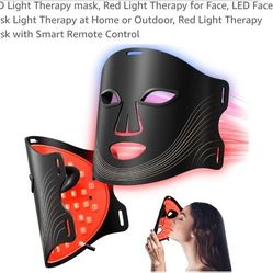 LED Light Therapy mask, Red Light Therapy for Face, LED Face Mask Light Therapy at Home or Outdoor, Red Light Therapy Mask with Smart Remote Control