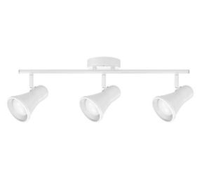 3-Light Glossy White LED Track Lighting Kit