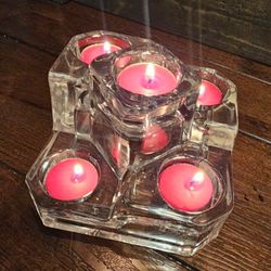 Partylite Crystal Castle Tealight Candle Holder