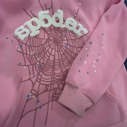 pink sp5der hoodie 