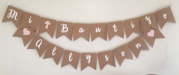Custom baptism banner