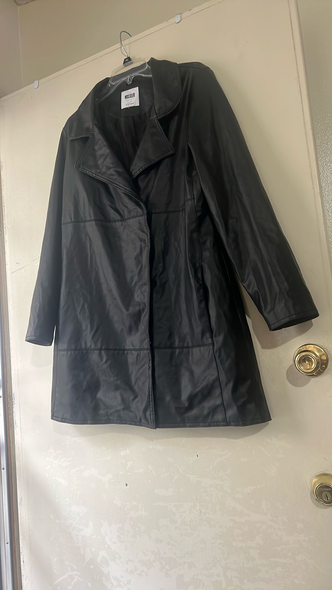 Faux Leather Jacket L