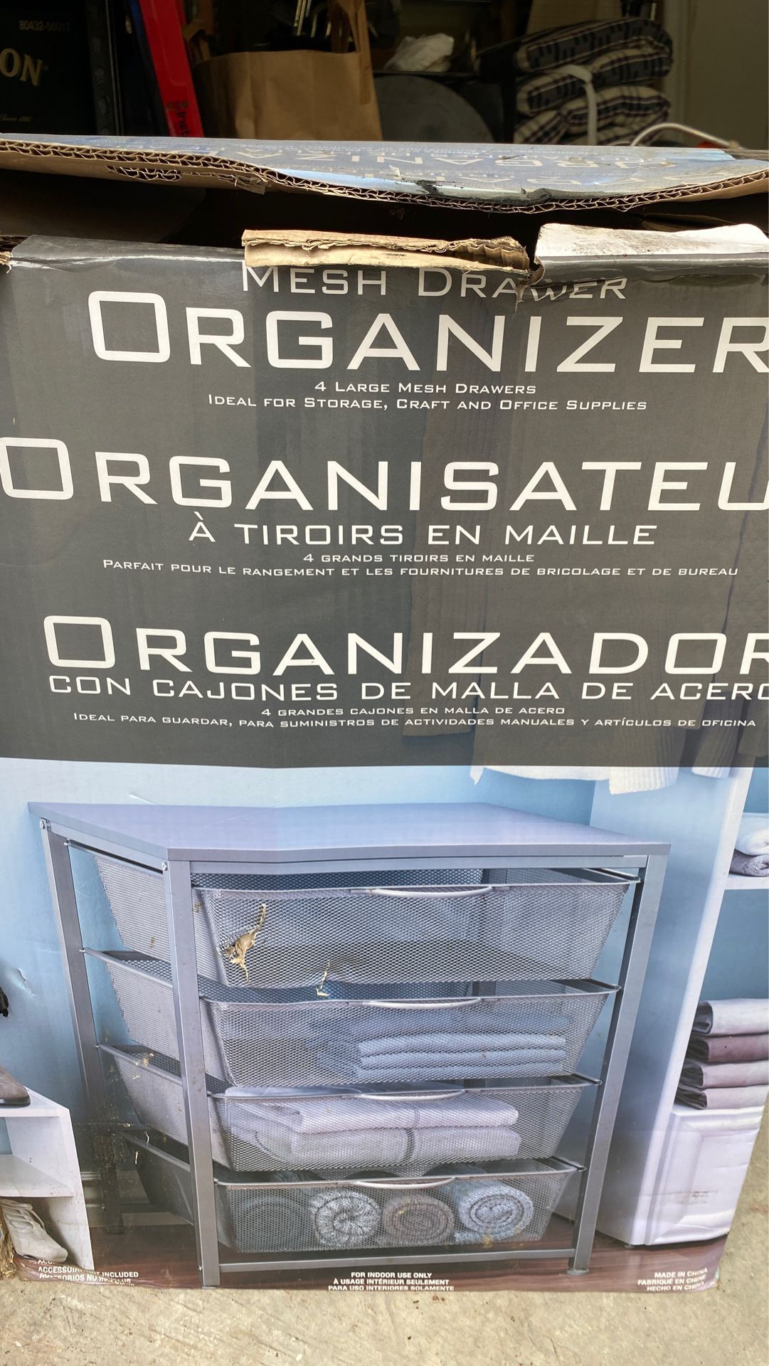 Organizer 4 drawer mesh
