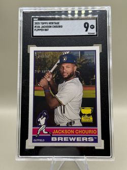 2025 Topps Heritage Jackson Chourio SGC 9 Flipped Bat