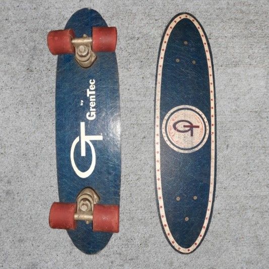 vintage skateboard 70's G.T. Grentec ; fiberglass