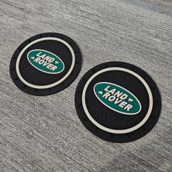 Brand New 2PCS LANDROVER Rubber Car Cup Holder Pad Water Cup Slot Non-Slip Mat Universal