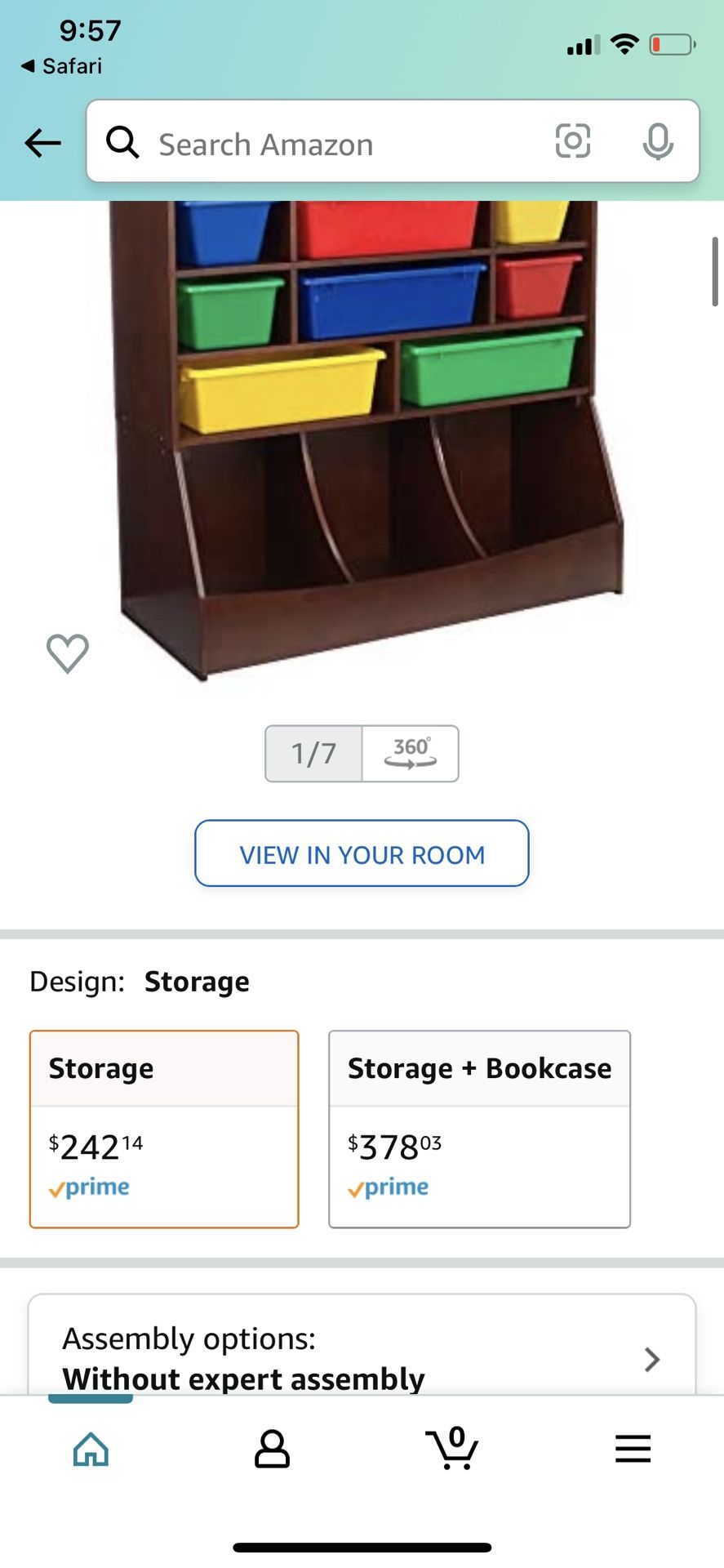 Kid Craft Wooden Wall Storage Unit