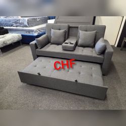Convertible loveseat pullout sleeper sofa bed