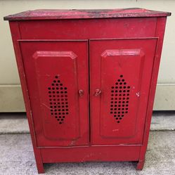Vintage Painted Metal Cabinet Industrial Fruit Vegetable Bin 