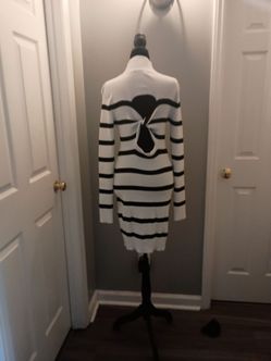 Black and white sweater dress