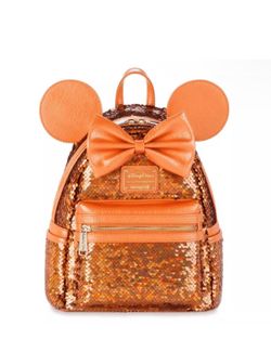 Orange Sequined Disney Loungefly Backpack
