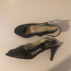 Leather Heeled Shoes /Size 6.5