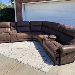 7 Pc Brown Sectional