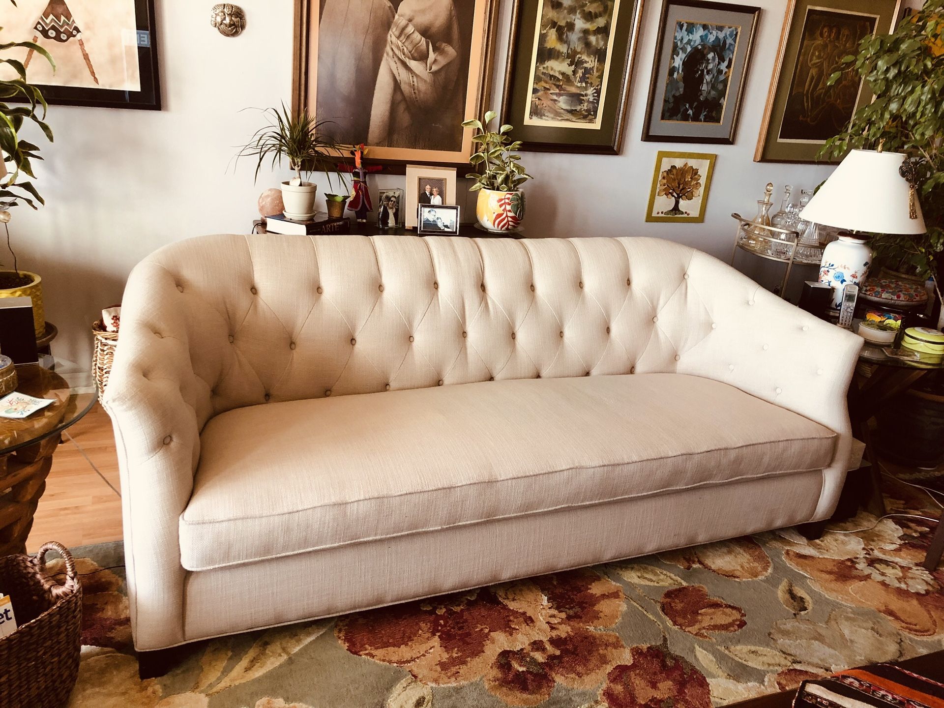 White, clean & very comfortable sofa from a sweet home to yours