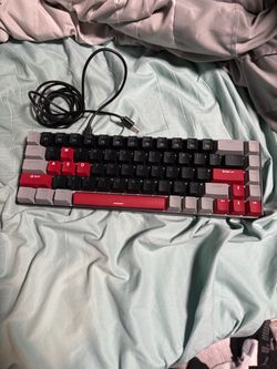 Wired Mechanical Keyboard Red Black Gray