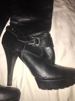 Black GUESS platform stiletto black boots