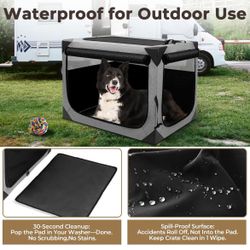 Soft Dog Crate Collapsible For Medium Size Dogs 