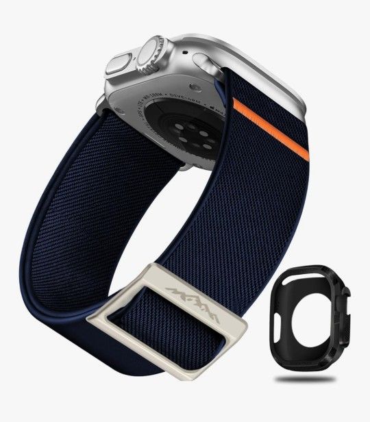 WestEagle Nylon Band with Case Compatible Apple Watch Ultra/2 Band 42mm 44mm 45m