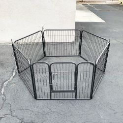 New In Box $70 Pet 6-Panel Playpen, Each Panel (24” Tall X 32” Wide) Heavy Duty Dog Exercise Fence Gate Crate Kennel