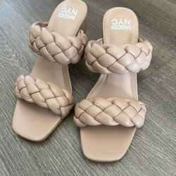 Braided Heeled Sandals Size 9