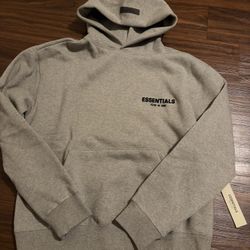 Essentials Dark Oat Hoodie Size Med And Large