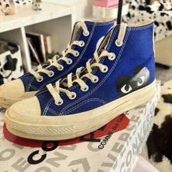 Blue Cdg Converse High top 