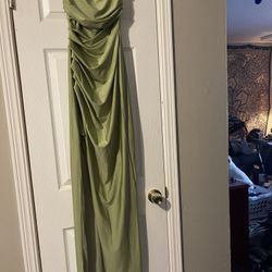 Olive Green Floor Length Dress