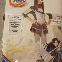 DC Super Hero Girls Katana Costume Sz 12