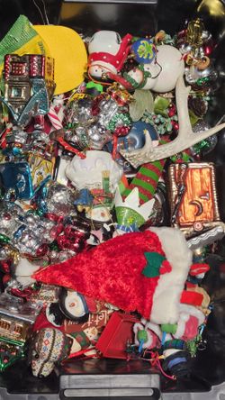 Christmas ornaments .