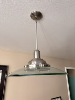 Glass/ Stainless Chandelier Light Fixture