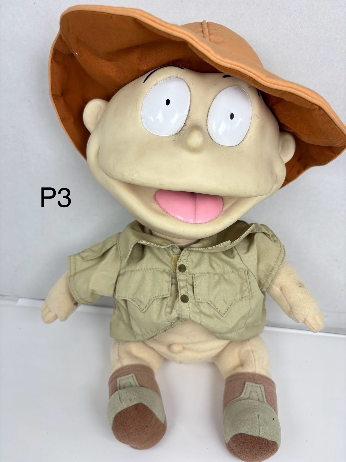 Vintage Rugrats Talking Safari Tommy Pickles Doll Plush 1998 Working