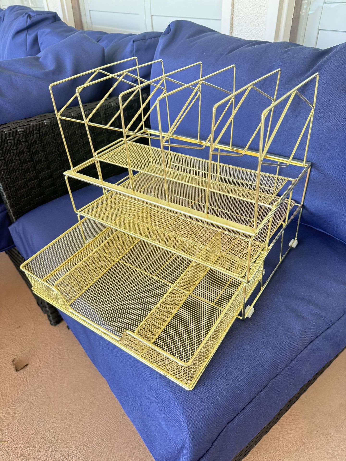 Gold Desk Organizer