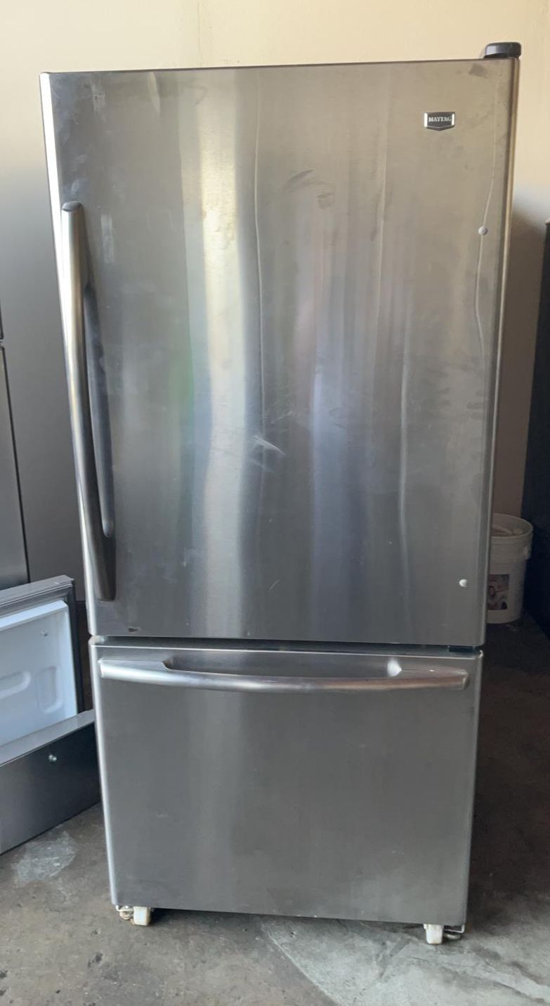 Maytag Bottom Freezer Stainless Steel Refrigerator Fridge