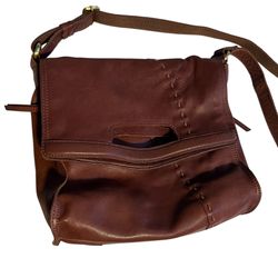 Lucky brand foldover crossbody bag soft leather