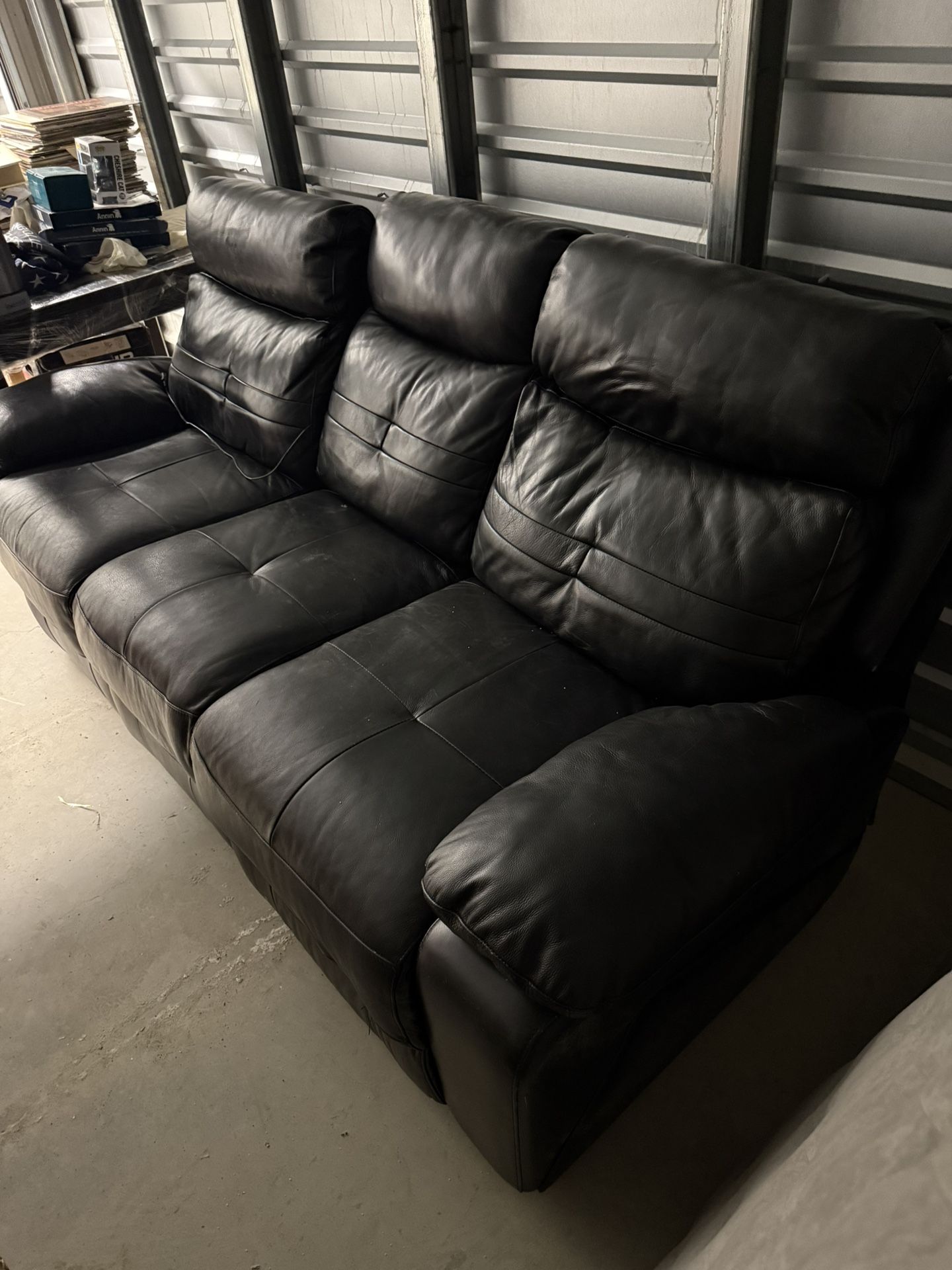 Brisco Power Reclining Sofa - Black pick up in orting couch