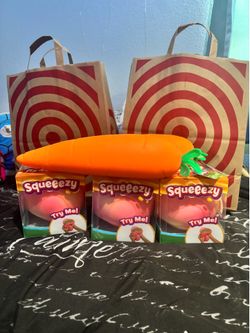 Squishy Carrot & Peach Toys