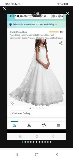 Princess Lace Butterfly flower girl dress 10 to 11 years