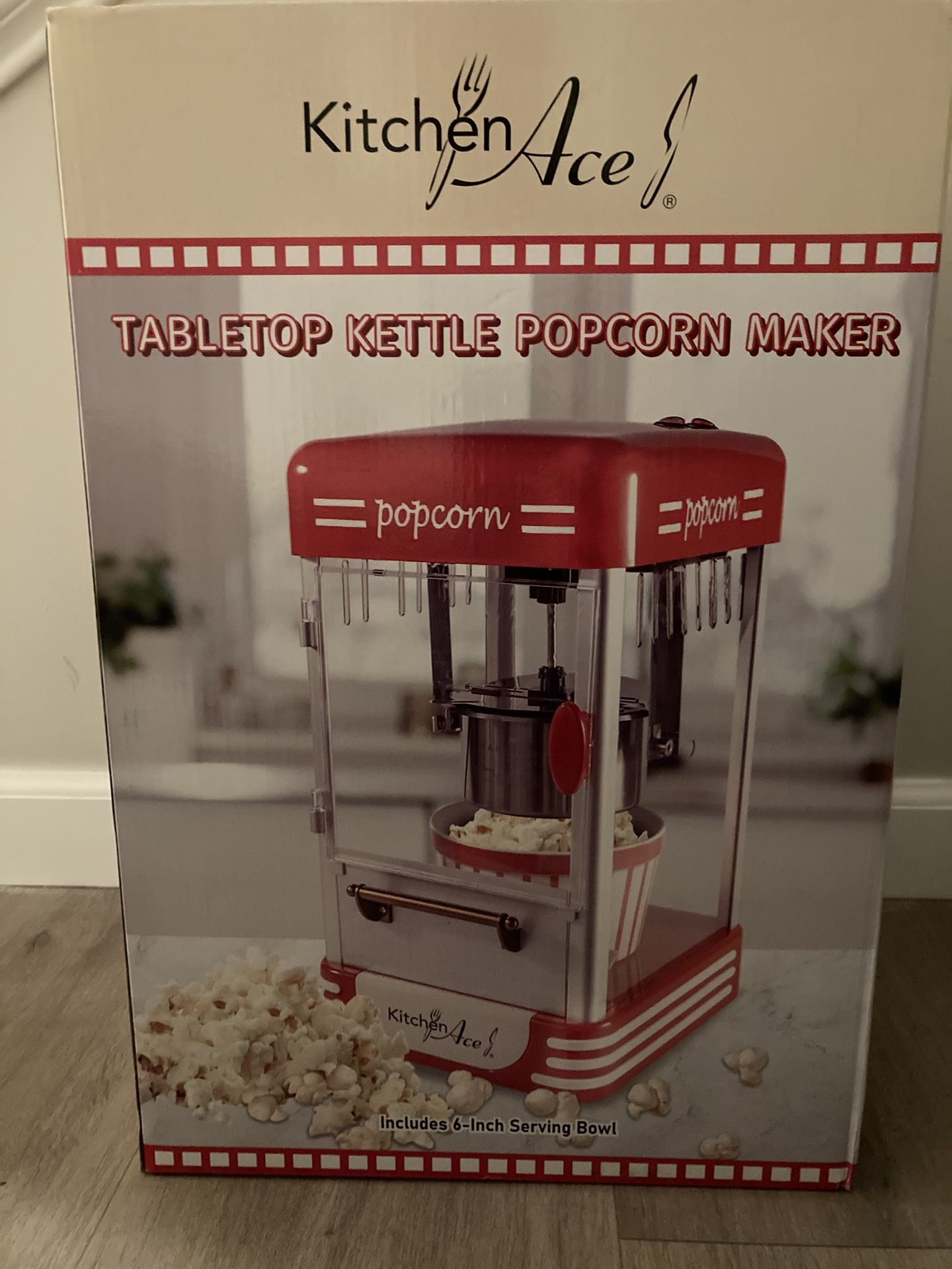 ✨ 🍿New Kettle Popcorn Machine Movie Theater Popcorn Popper Gourmet Popcorn Maker+ Nonstick Family fun