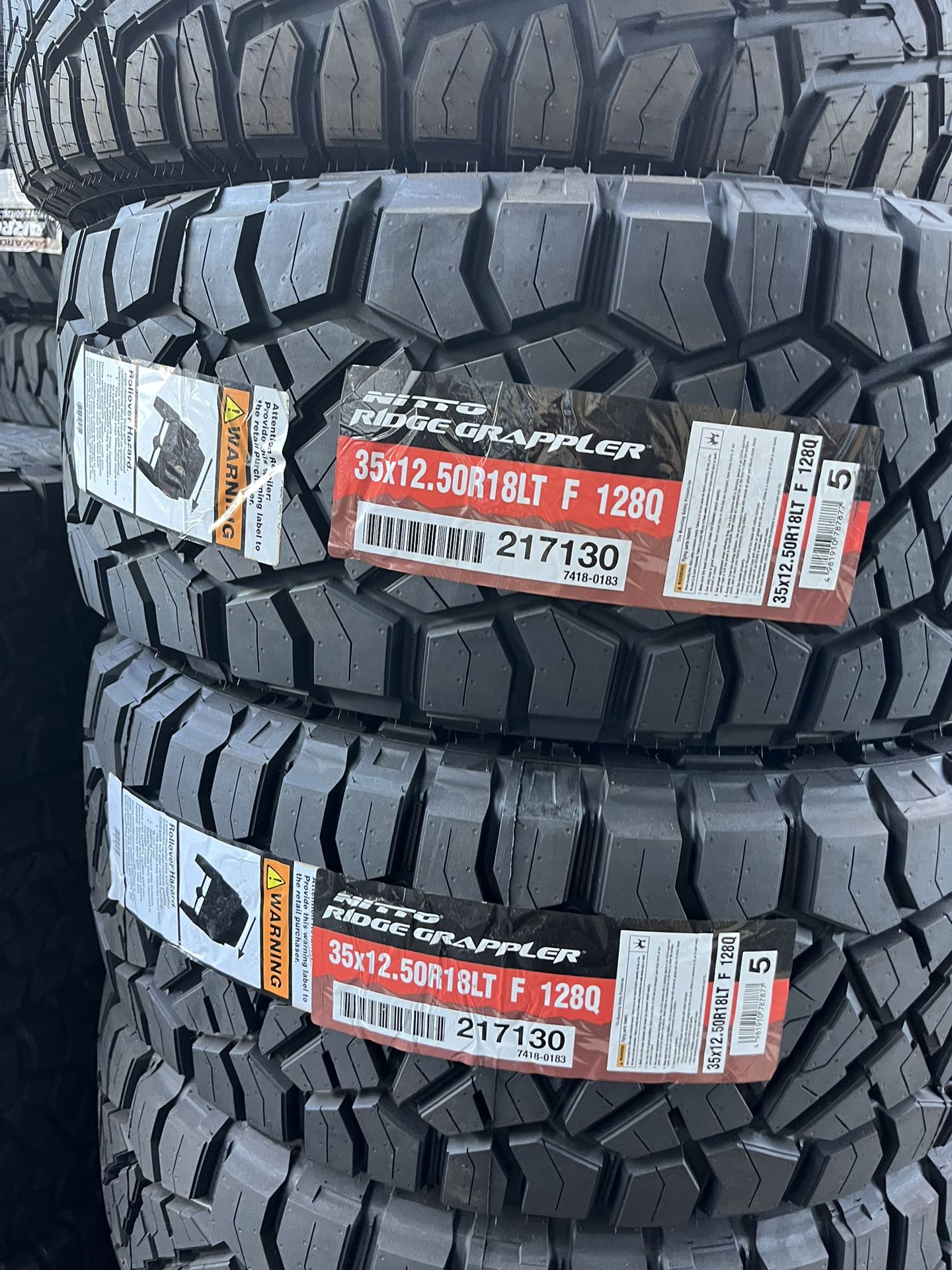NITTO RIDGE GRAPPLER 35x12.50R18LT TIRES FOR SALE!!!!