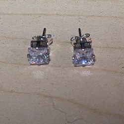 Square Diamond Earrings 