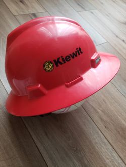 Kiewit Red Hard Hat Helmet 