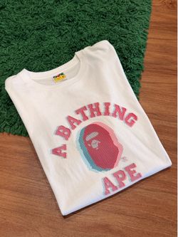 BAPE - Pink Ape Head Tee - White - XL - Brand New