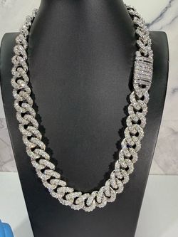 24” 20MM Iced-Out Cuban Chain